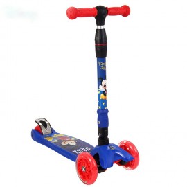 71102 Disney Mickey Mouse Children Foot Scooter 3 Wheels Lightweight Kids Kick Scooter Outdoor Roll Toy Safe Bodybuilding 