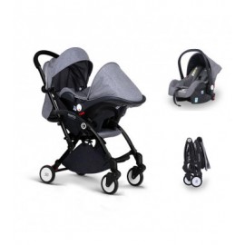 B4B Portable baby stroller 3 in 1 for newborn baby carriage pram with infant car safety seat travel systems can take on airplane